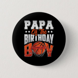 Papa Bysketbyll Birthday Boy Family Byller B-day P Button
