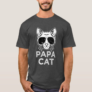 Papa Cat funny saying men's cat t-shirt