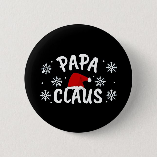 Papa Claus Christmas Button (Front)
