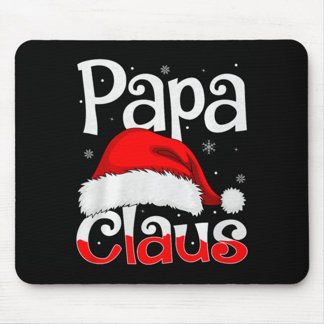 Papa Claus Christmas Family Matching Pajamas Dad D Mouse Pad (Front)