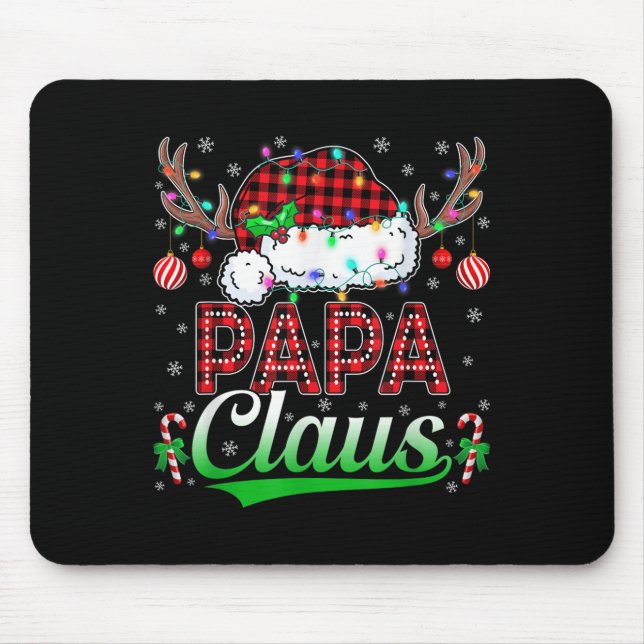 Papa Claus Christmas Lights Matching Family Xmas P Mouse Pad (Front)