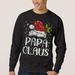 Papa Claus Christmas Lights Pajama Family Matching Sweatshirt