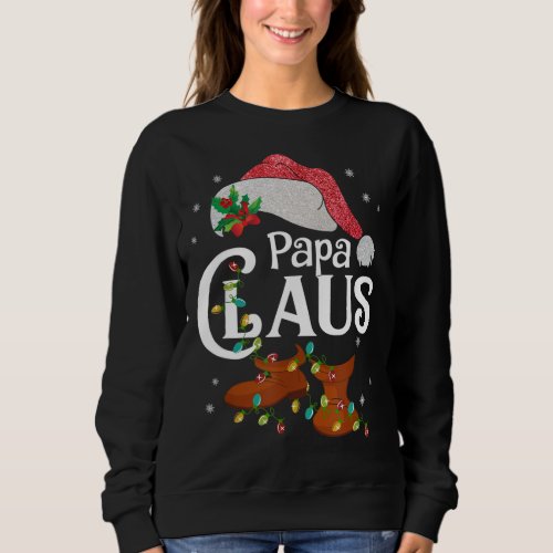 Papa Claus Christmas Pajama Family Matching Xmas Sweatshirt