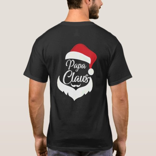 Papa Claus Christmas Pajamas Santa Costume Matchin T_Shirt