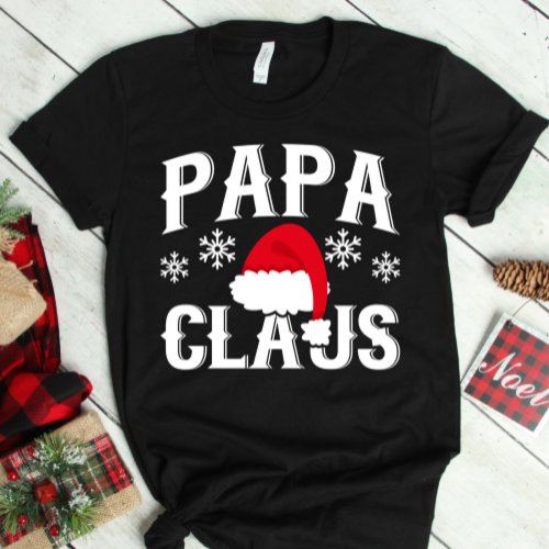 Papa Claus Christmas Santa Hat T-Shirt