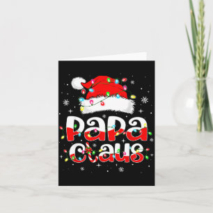 Papa Claus Funny Christmas Lights Pajama Family Ma Card