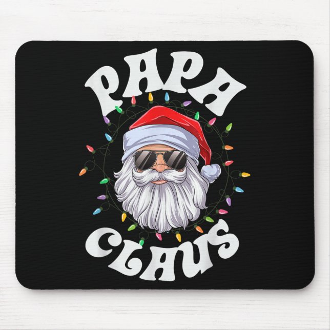 Papa Claus Santa Christmas Dad Family Matching Paj Mouse Pad (Front)