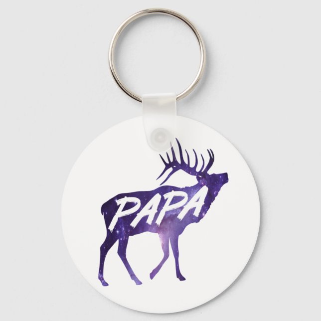 Papa Deer  Keychain (Front)