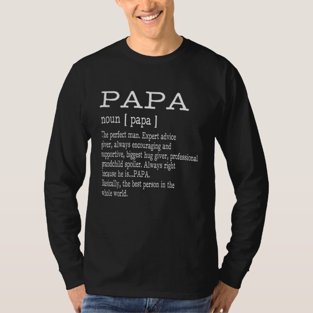 Papa Definition Grandpa Father's Day Gifts - Men T-Shirt (Front)