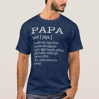 Papa Definition Grandpa Father's Day Men T-Shirt