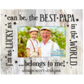 Papa Distressed Light Faux Barnwood Picture Frame (Front)