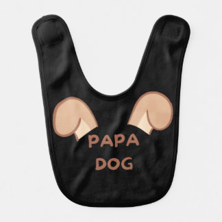 Papa Dog Baby Bib