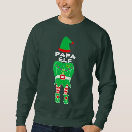 Papa Elf Custom Family Christmas Elf Sweatshirt