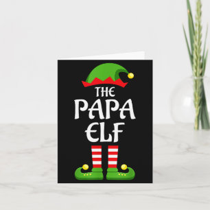 Papa Elf Family Matching Group Christmas Dad Card