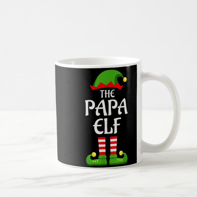 Papa Elf Family Matching Group Christmas Dad  Coffee Mug (Right)