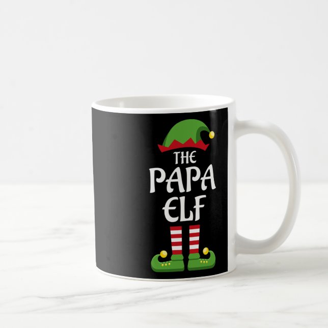 Papa elf family matching group christmas dad  coffee mug (Right)