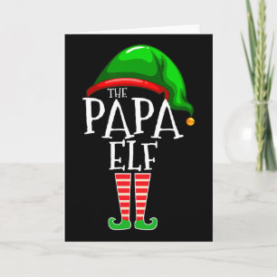 Papa Elf Family Matching Group Christmas Gift Gran Card