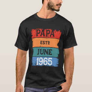 Papa Est June 1965 Proud Grandpa Best Dad Top Lege