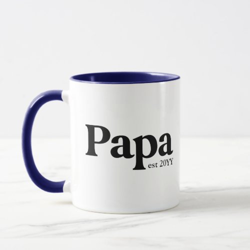 Papa established Custom Grandpa Mug