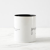 Papa Established | Papa Gift Two-Tone Coffee Mug (Center)