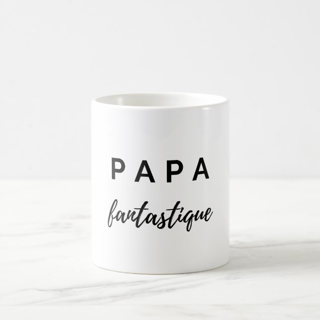 Papa fantastique (noir) coffee mug (Center)