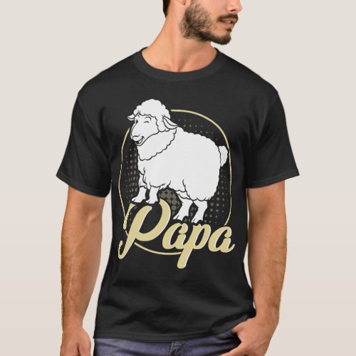 Papa Farm Animal Sheep Farmer T_Shirt