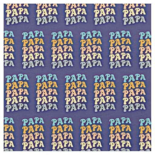 Papa for Father Father's Day Grandfather Wave Text Fabric