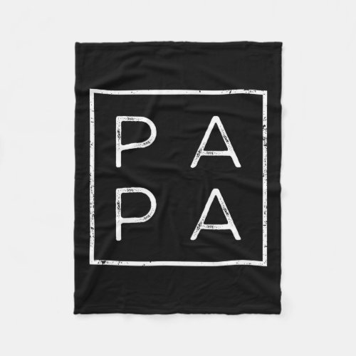 Papa Funny Fathers Day Present For Dad  Fleece Blanket