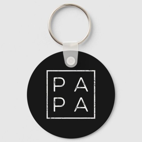 Papa Funny Fathers Day Present For Dad  Keychain