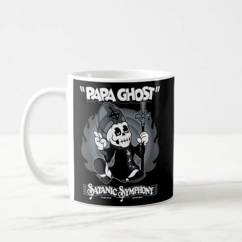 Papa Ghost Cartoon Satanic Symphony Creepy Coffee Mug