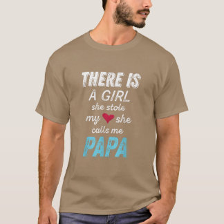 Papa Gifts s from Granddaughter, She Stole My Hear T-Shirt