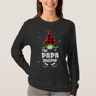 Papa Gnome Buffalo Plaid Matching Family Christmas T-Shirt