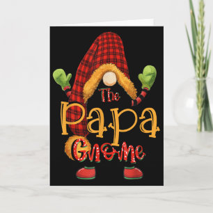 Papa Gnome Christmas Pajamas Matching Family Group Card