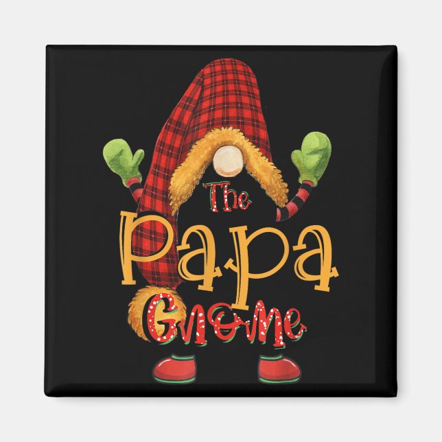 Papa Gnome Christmas Pajamas Matching Family Group Magnet (Front)