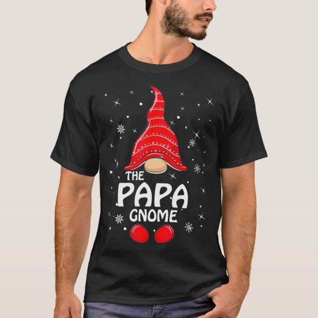 Papa Gnome Family Matching Christmas Funny Gift Pa T-Shirt (Front)