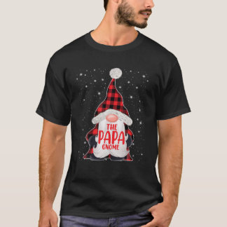 Papa Gnome Red Plaid Xmas Matching Family Group Ch T-Shirt