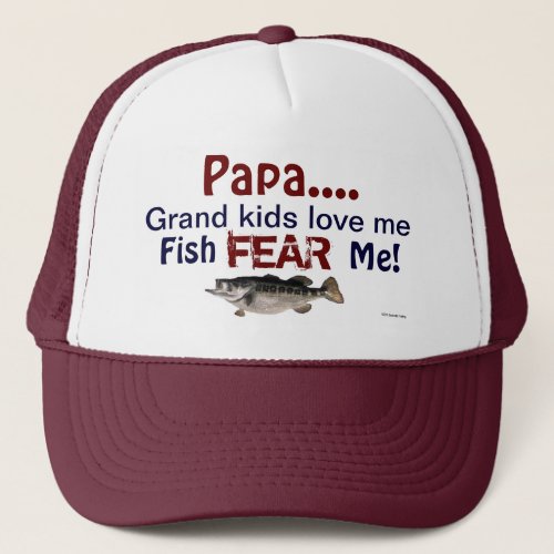 PapaGrand Kids Love Me Fish Fear Me Hat