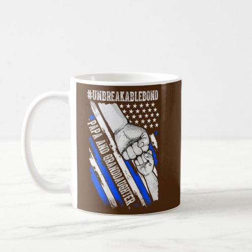 Papa Granddaughter Unbreakable Bond USA Flag Coffee Mug