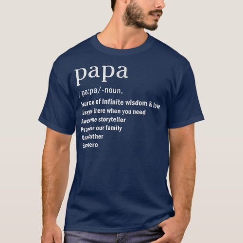 Papa Grandfather Definition Dictionary Tee Day