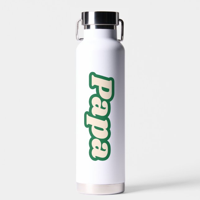 Papa | Grandfather, Father Water Bottle (Front)