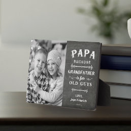 Papa Grandfather Father&#39;s Day Kids Photo Plaque