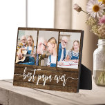 Papa Grandfather Wood Grandchildren Photo Collage Plaque<br><div class="desc">Capture the love between Papa and his grandchildren with our Grandfather Grandchildren Photo Collage Plaque. This personalized plaque features a heartwarming photo collage, beautifully displaying cherished moments shared between Papa and his beloved grandchildren. Surrounding the photos is the endearing title "Papa, " adding a special touch to the design. Crafted...</div>