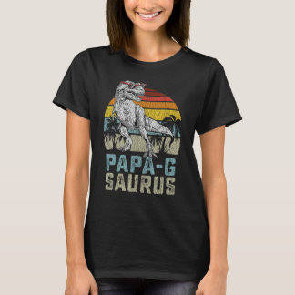 Papa Gsaurus Rex Dinosaur Papa G Saurus Family Mat T-Shirt