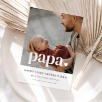 Papa Heart - First Father's Day Photo Card