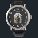 Papa I Love You Personalized Modern Photo  Watch<br><div class="desc">The Papa I Love You Photo gift is a heartwarming and sentimental way to show your love and appreciation for the special man in your life. This unique and personalized gift allows you to showcase your favorite memories with your papa in a beautiful and elegant way. To create your Papa...</div>