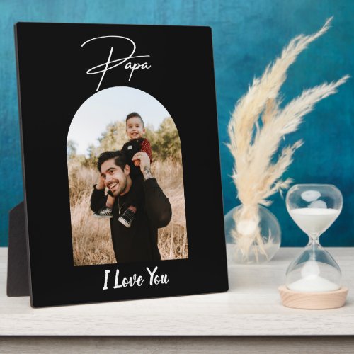 Papa I Love You Photo Tabletop Plaque with Easel