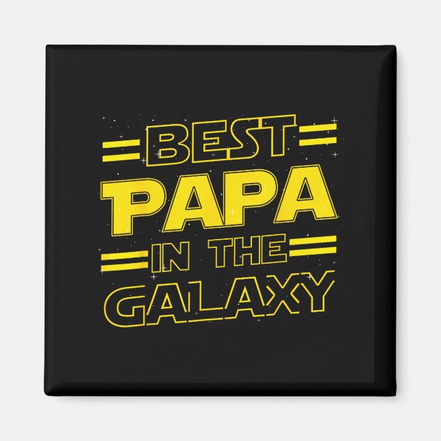 Papa In The Galaxy Funny Fathers Day Gift For Men  Magnet (Front)