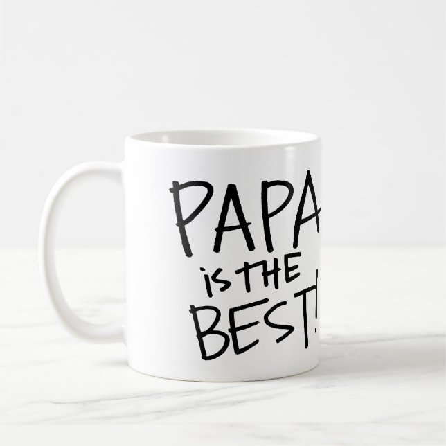 Papa is the Best (Alfie and Pippa) Coffee Mug (Left)