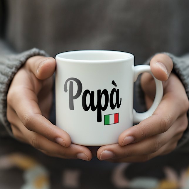 Papà Italian Flag Mug - Father Dad (Papà Italian Flag Mug - Thoughtful Gift for Italian Father)