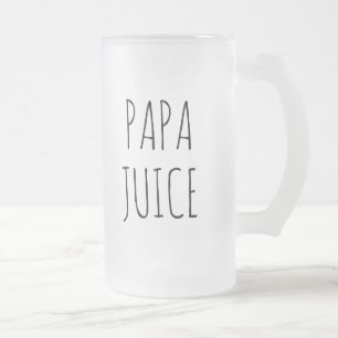 Papa Juice   Glass Frosted Glass Beer Mug
